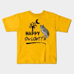 Halloween Owl Kids T-Shirt